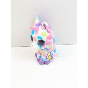 Ty Beanie Boos Wishful Unicorn Plush 6" Pastel Polka‎ Dot Stuffed Animal Toy